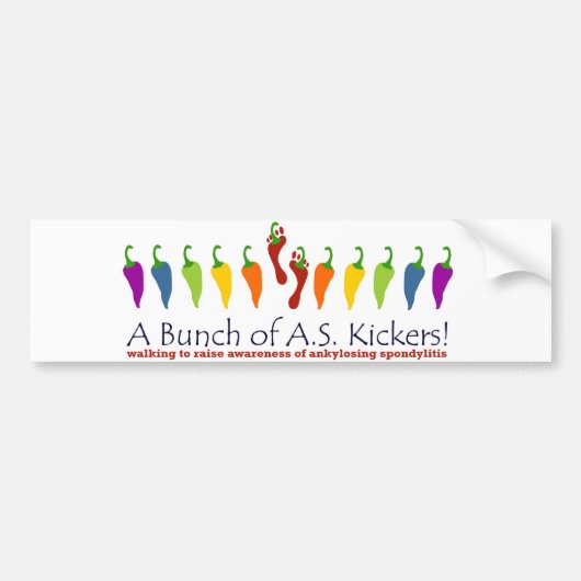 Team A Bunch of A.S. Kickers. Bumpersticker (Voorkant)