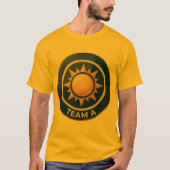 Team A ontwerp van het embleembadge van de Zonnesc T-shirt (Voorkant)