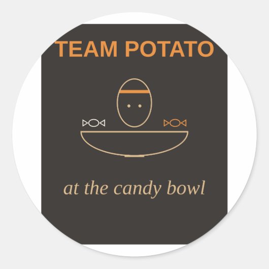 Team Aardappel Bij De Candy Bowl Sticker (Voorkant)
