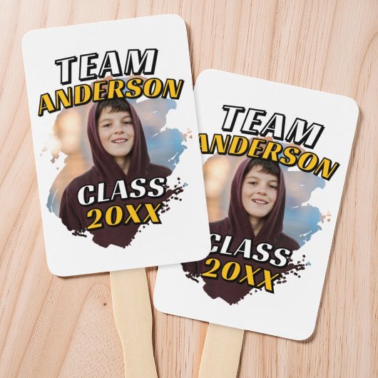 Team [Achternaam] Afstudeerfoto Klas van 20XX Handwaaier