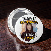 Team [Achternaam] Afstudeerfoto Klas van 20XX Ronde Button 5,7 Cm