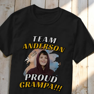 Team [Achternaam] Trots Grampa Afstudeerfoto T-shirt