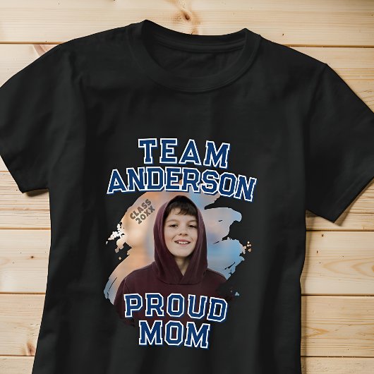 Team [Achternaam] Trots Moeder Afstudeerfoto T-shirt