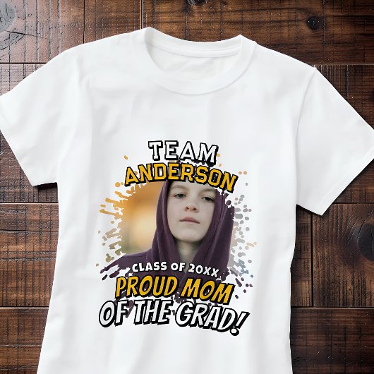 Team [Achternaam] Trots op de Afgestudeerde Moeder T-shirt