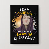 Team [Achternaam] Trots vader van de afgestudeerde Button (Voorkant)