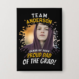 Team [Achternaam] Trots vader van de afgestudeerde Button