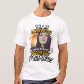 Team [Achternaam] Trots vader van de afgestudeerde T-shirt (Voorkant)