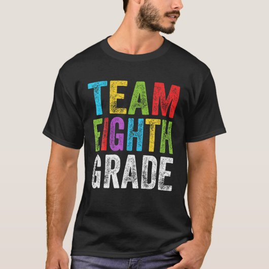 Team achtste klas leraar Kinder terug naar school T-shirt (Voorkant)