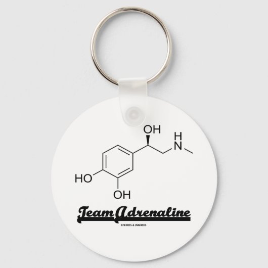 Team Adrenaline (Chemical Molecule Humor) Sleutelhanger (Voorkant)