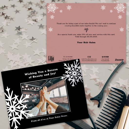 Team Afbeelding Snowflake Folie Accents Vakantie K Folie Feestdagen Briefkaart