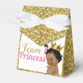 Team Afrikaans Prinses Goud Glitter Favor Tenten Bedankdoosjes (Voorkant Zijde)