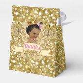 Team Afrikaans Prinses Goud Glitter Favor Tenten Bedankdoosjes (Achterkant)