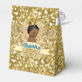 Team Afrikaanse Prins Gouden Glitter Favor Tenten Bedankdoosjes (Achterkant)