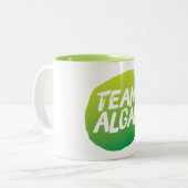 Team Algae Tweekleurige koffiemok (Voorkant links)