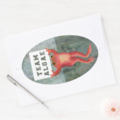 Team Algen kikker Ovale Sticker (Envelop)