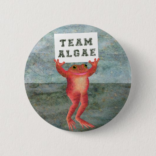 Team Algen kikker Ronde Button 5,7 Cm (Voorkant)