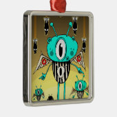 Team alien 2012 metalen ornament (Rechts)