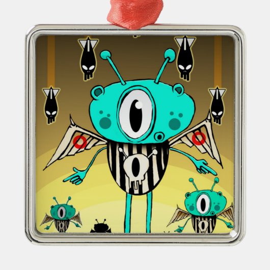 Team alien 2012 metalen ornament (Voorkant)