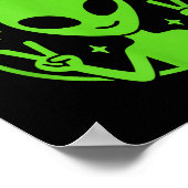 Team Alien – Funny Green Extraterrestrial Peace Si Poster (Hoek)