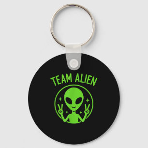 Team Alien – Grappige Groene Buitenaardse Vredes S Sleutelhanger