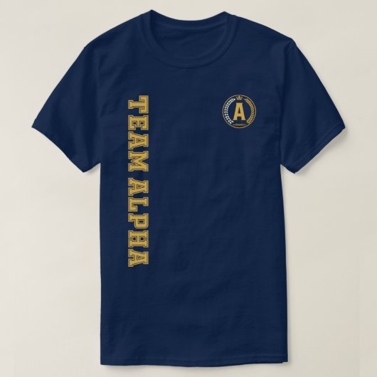 TEAM ALPHABET TEAM ALPHA T-SHIRT (Design voorkant)