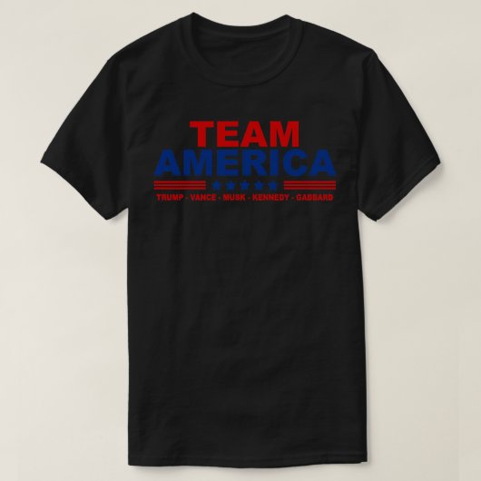 Team Amerika Vance Musk Kennedy Gabbard Telefoonko T-shirt (Design voorkant)