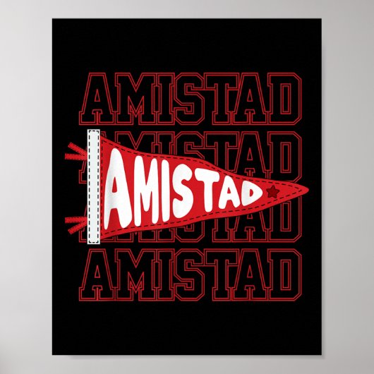 Team Amistad RCA Retro School Spirit Poster (Voorkant)