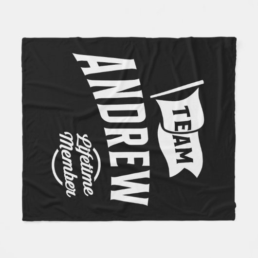 Team Andrew Lifetime Lid Fleece Deken (Voorkant (Horizontaal))