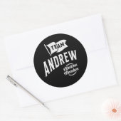 Team Andrew Lifetime Lid Ronde Sticker (Envelop)