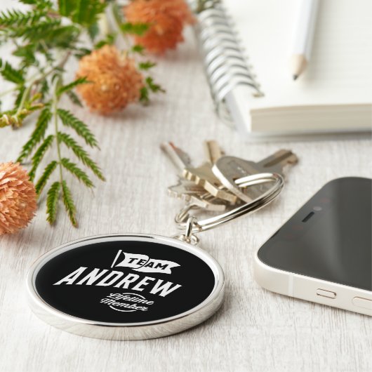 Team Andrew Lifetime Lid Sleutelhanger (Zijkant)