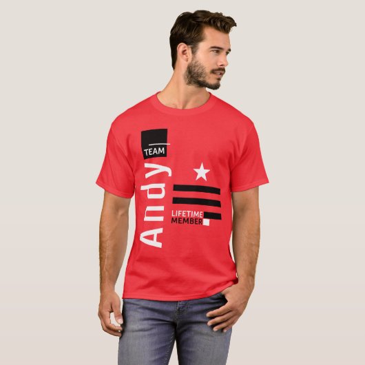 Team Andy T-shirt (Voorkant volledig)