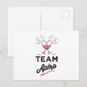 Team apero Femme Briefkaart (Voorkant / Achterkant)