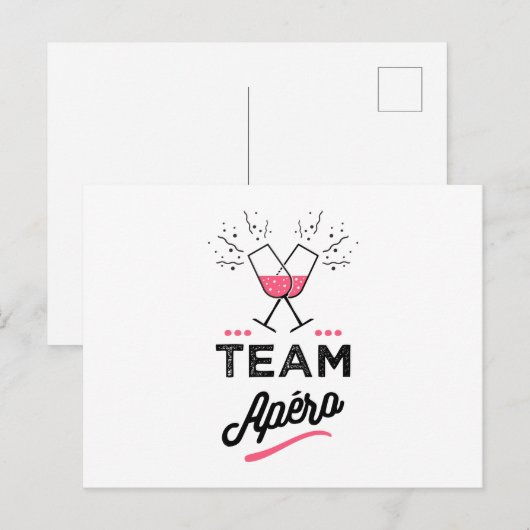 Team apero Femme Briefkaart (Voorkant / Achterkant)