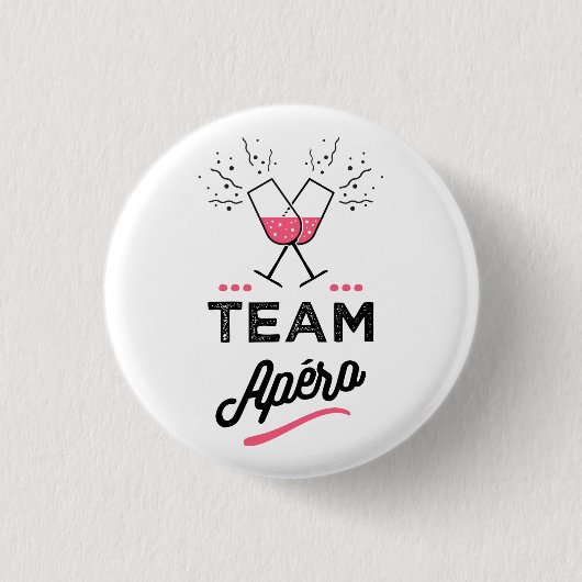 Team apero Femme Ronde Button 3,2 Cm (Voorkant)