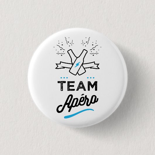TEAM apero Homme Ronde Button 3,2 Cm (Voorkant)