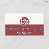 Team Appreciation - Logo Hair Salon Dank u Visitekaartje (Voorkant)