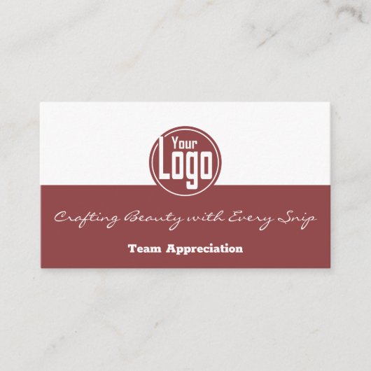 Team Appreciation - Logo Hair Salon Dank u Visitekaartje (Voorkant)
