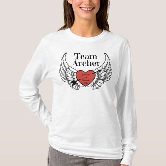 Team Archer lange gestroomlijnd t-shirt (Voorkant)