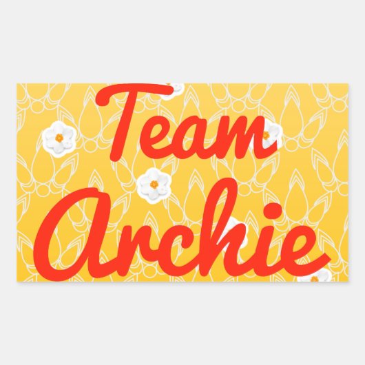 Team Archie Rechthoekige Sticker (Voorkant)