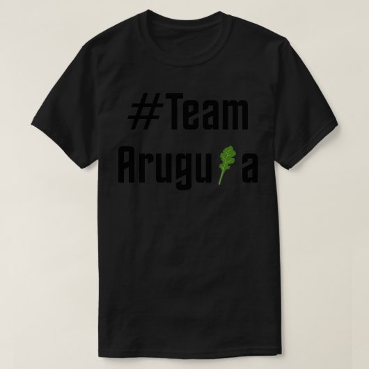 Team Arugula Black T-shirt (Design voorkant)