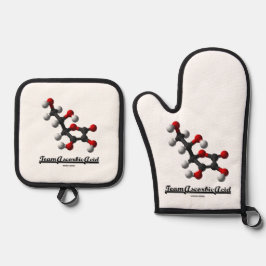 Team Ascorbinezuur (Chemische Molecuul Vitamine C) Ovenwant & Pannenlap Set