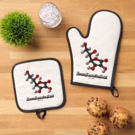 Team Ascorbinezuur (Chemische Molecuul Vitamine C) Ovenwant & Pannenlap Set