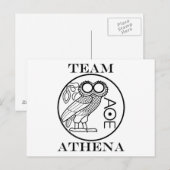 Team Athena (lettertype Engravers) Briefkaart (Voorkant / Achterkant)