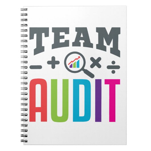 Team Audit Auditor Auditing Groep Accountant Notitieboek (Voorkant)