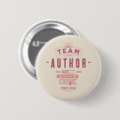 Team Author Gepersonaliseerd Ronde Button 5,7 Cm (Voorkant /achterkant)