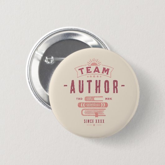 Team Author Gepersonaliseerd Ronde Button 5,7 Cm (Voorkant /achterkant)