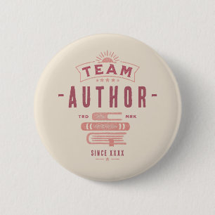 Team Author Gepersonaliseerd Ronde Button 5,7 Cm
