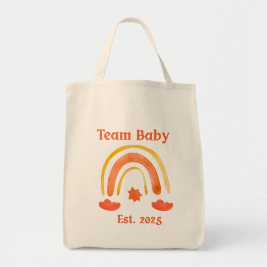Team Baby Est. 2025 Tote Bag (Voorkant)