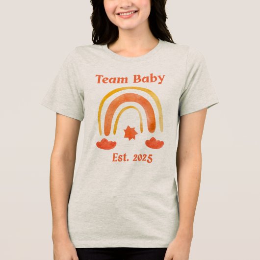 Team Baby Est. 2025 Tri-Blend Shirt (Voorkant)