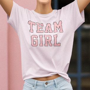Team Baby Girl Blush Roze Baby Genderfeest T-shirt